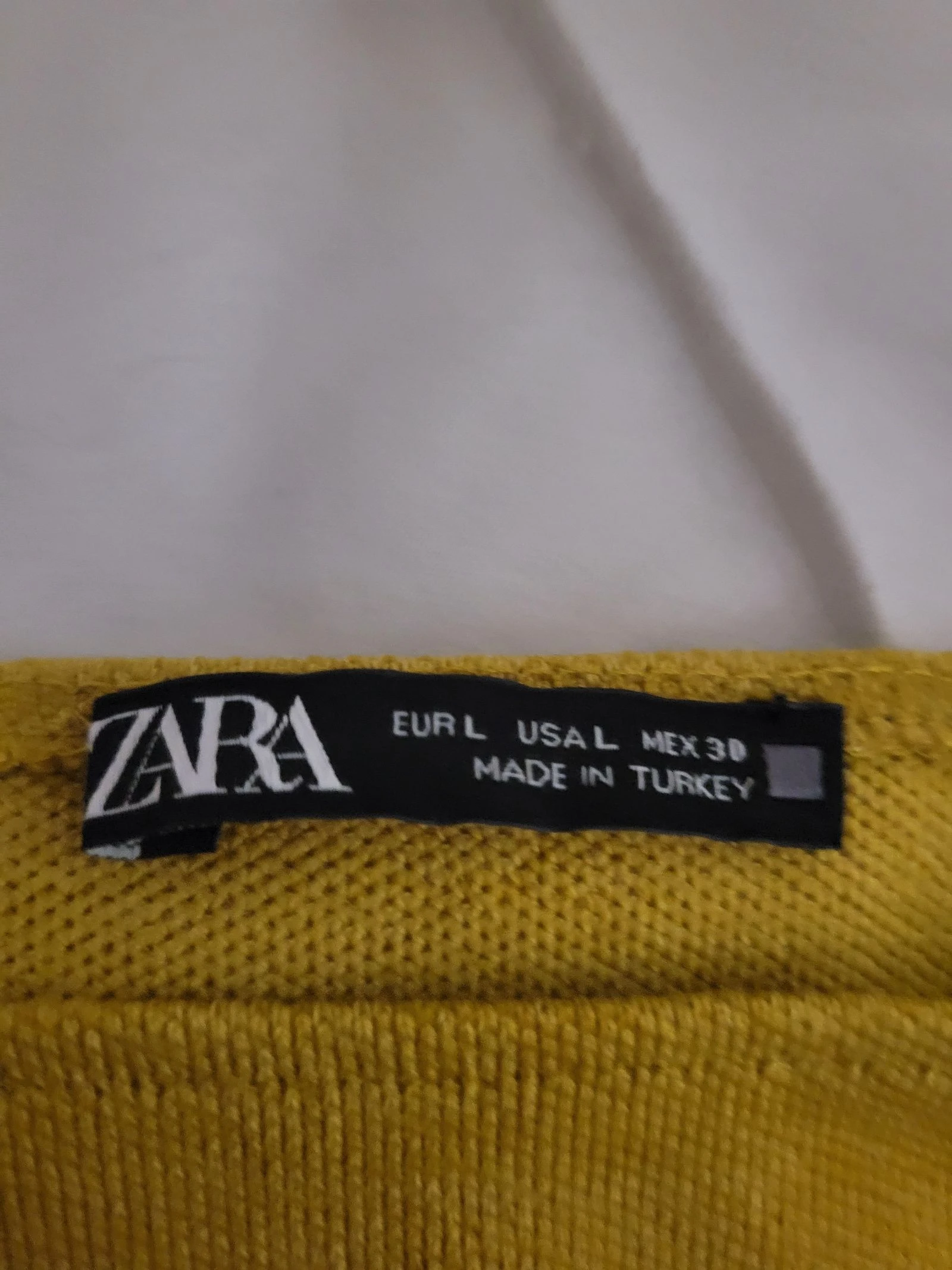 Blusa de malha fina para amarrar amarelo mostarda zara t L – photo 5